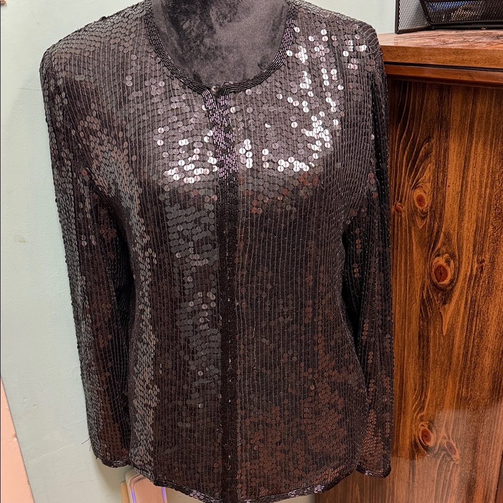 Sequin Black Women's Top
